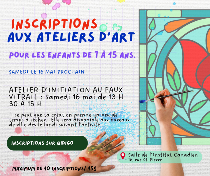 Atelier Initiation au faux vitrail